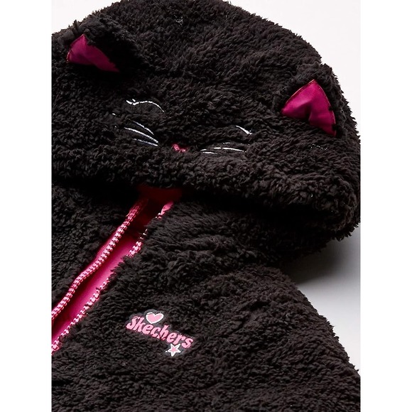 Skechers Baby Girls' Reversible Heavy Sherpa Jacket Coat Size 24 Months * k315 - Picture 4 of 5